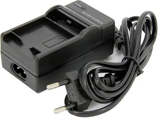 Standaard oplader voor Canon LP-E10 - Zwart - Met kabel - Snel laden