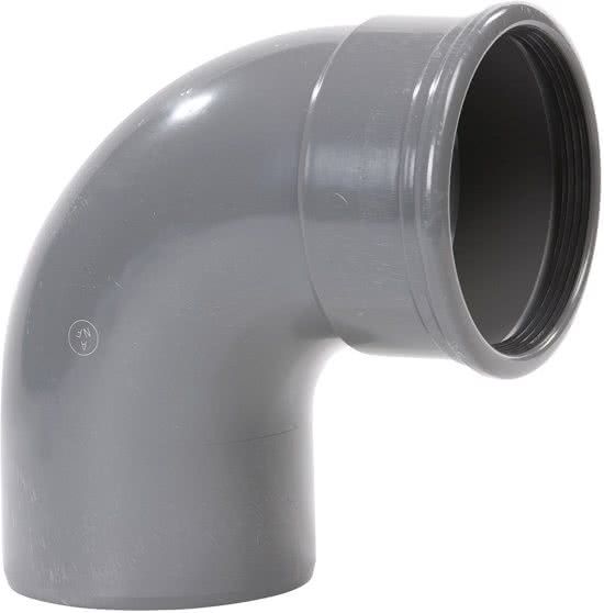 Wavin PVC Bocht 125mm manchet / spie SN4 90°