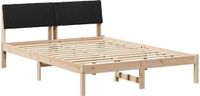 vidaXL Bedframe Bruin en Zwart 135 x 190 cm Massief Grenenhout