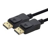 1aTTack.de 2 x DP-kabel 4K 60Hz - 3,0 m - DisplayPort-kabel, DP 1.2 bandbreedte van max. 21,6 Gbit/s 4K2K 60 Hz compatibel met 1.1, HDCP, DPCP zwart