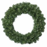 Decoris Everlands Kerstkransen - Set van 2x stuks - 50 cm - Groen - Kunststof