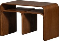WOOOD Frey Multifunctionele Bijzettafel - Hout - Walnoot/Bruin - 40x60x32 cm