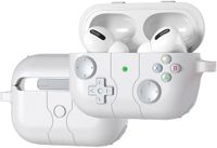 Coverzs Siliconen 'Gamer' hoesje geschikt voor AirPods 4 - Wit