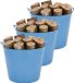 Excellent Houseware Flexibele kuip / emmer - 3x - blauw - 27 liter - kunststof - 42 x 35 cm