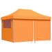 Syfax Partytent Partytent inklapbaar pop-up met 4 zijwanden oranje