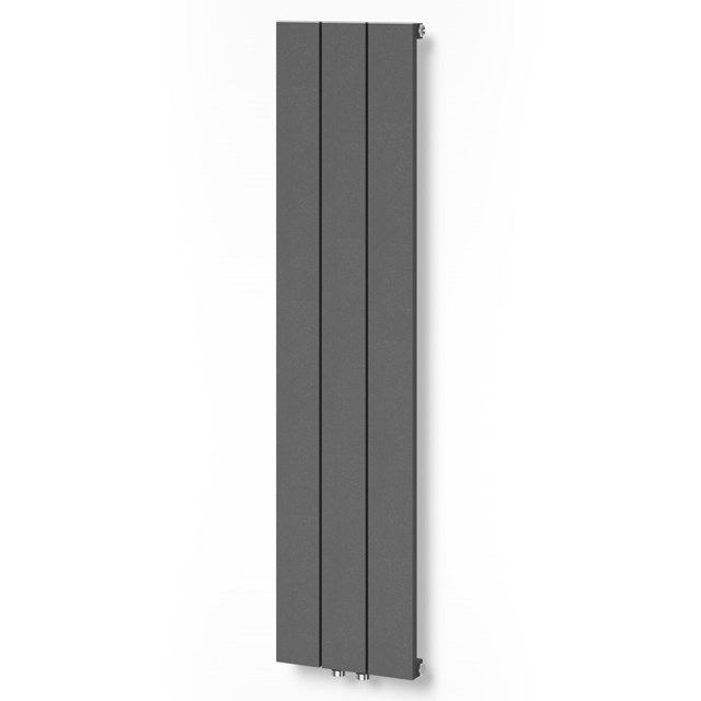 Maxaro Aluminium Designradiator Jupiter Donkergrijs Metallic 525 Watt 28x120cm Verticaal
