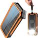 Oplader op zonne-energie, 20.000 mAh, PD20W, externe batterij, zonne-powerbank, draagbare oplader, USB C, snel opladen, compatibel met telefoon, tablet