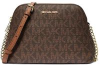 Michael Kors Freddie Small Dome Chain Crossbody Bruin Leer