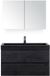 BES LED Maxx XL Badmeubelset 100 cm - Black Oak - Wastafel Lucca 1 Kraangat met Spiegelkast