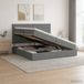 vidaXL Opslag bed met matras Donkergrijs 200 x 200 cm Stof