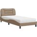 Maison Exclusive - Lit avec matelas « Hvar » marron cappuccino 80 x 200 cm, simili cuir