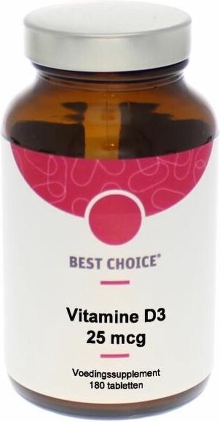 Best Choice Vitamine D3 25mcg Tabletten 180st