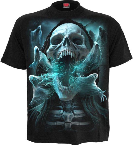 Spiral Heroes Inc. Europe B.V. Spiral Ghost Skull Heren T-shirt - Zwart - XL