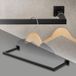 ML-Design patère montage mural 30 x 90 cm acier noir