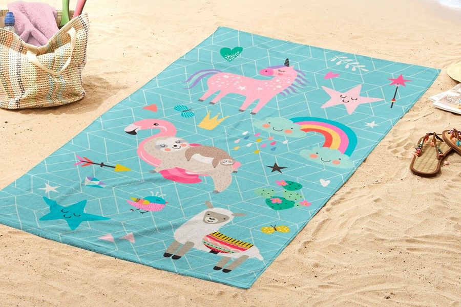 Good Morning Strandlaken Moody Blauw 75x150cm Microvezel