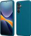 kwmobile telefoonhoesje geschikt voor Samsung Galaxy S24 - Hoesje met siliconen coating - Smartphone case in mat petrol