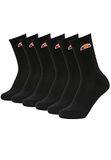 Ellesse TAMUNA Sport Socks 6P Black Unisex Polyester 36-38