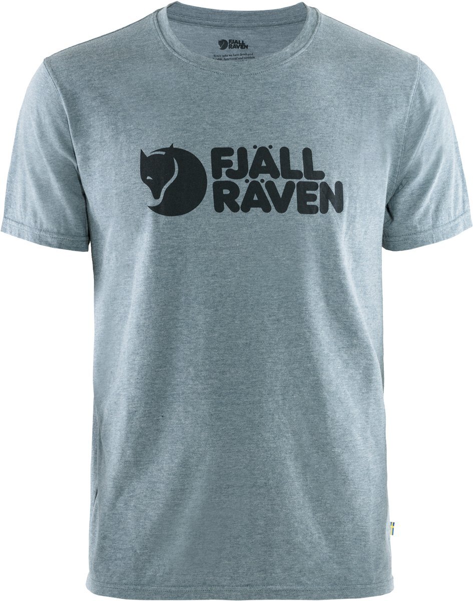 Fjällräven Logo Outdoorshirt Heren - Uncle Blue-Melange - Maat XL