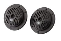 HELLA 3CB 004 811-042 Claxon - DL50 - 12V - 114dB(A) - Frequentiebereik: 310/380Hz - Behuizingskleur: Zwart - Platte stekkeraansluiting - Set - Aantal: 2