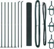 vidaXL - Gelast draadhek met betonnen voetstuk - 10 x 1 m - PVC-Coated Staal - Groen