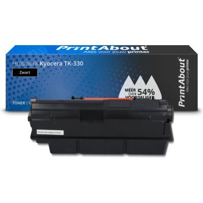 PrintAbout Huismerk Kyocera TK-330 Toner Zwart - Zwart - Compatibel - 22.000 pagina's