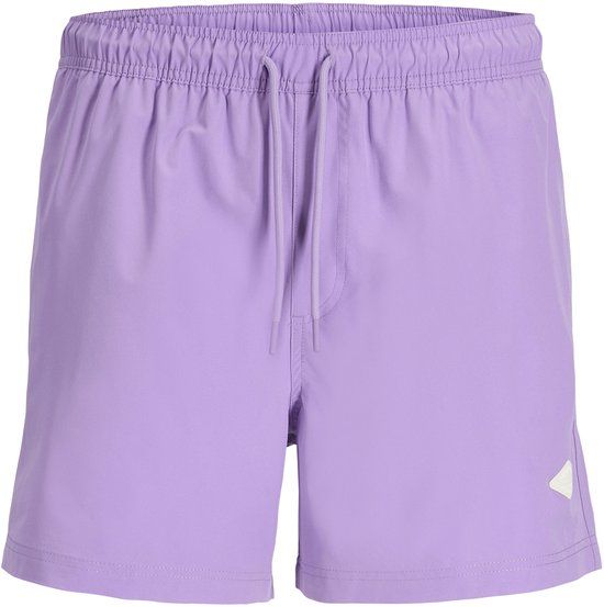 JACK&JONES JPSTMAUI TROPIC SOLID SWIM SHORTS JNR Jongens Paisley Purple Effen Elastiek Koordsluiting 100% polyester Regular Fit Lente/Zomer Zwemshort