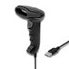Qoltec S Serie - 1D Barcode Scanner - CCD Matrijs - USB - Zwart
