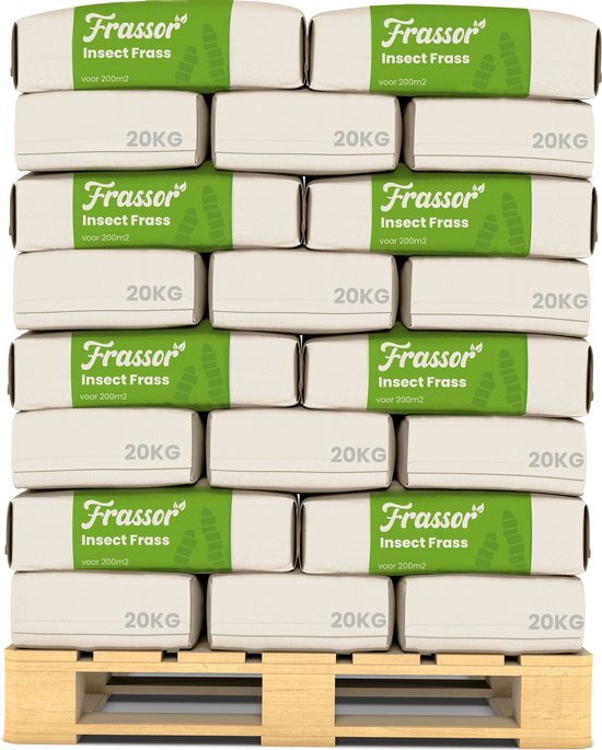 Frassor Universele Meststof (50x = 1000Kg – voor 10.000 m2) Insecten Frass