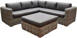 AVH-Collectie Cervo hoek loungeset 4-delig grijs wicker