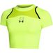 Under Armour Run Anywhere Crop Hardloopshirt Dames-Groen,Zwart, Maat M