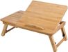 Bamboe tafel pour ordinateur portable - Pliable et réglable en hauteur - Idéal pour lire et prendre le petit-déjeuner - 50x30 cm