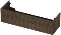 INK - Onderkast 1 Lade Push 2 Open Horizontaal Gefreesd Bestaande Uit - 1400x450x376 Mm - Massief Eiken Charcoal