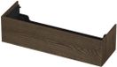 INK - Onderkast 1 Lade Push 2 Open Horizontaal Gefreesd Bestaande Uit - 1400x450x376 Mm - Massief Eiken Charcoal