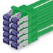 1aTTack.de 10x 1m CAT7 Netwerkkabel RJ45 10 Gigabit SFTP PIMF - Groen