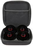 SIXTOL Jack PAD 4 stuks rubberen pads compatibel met Tesla, drempelbescherming, accu en bodembescherming, universeel voor Tesla-modellen, robuust rubber met koffer