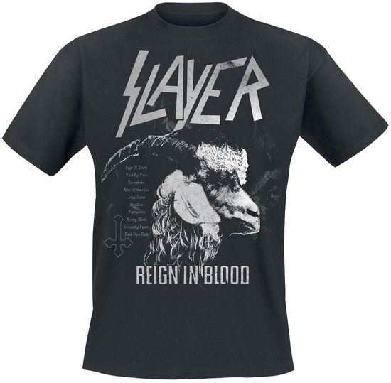 Slayer Goat Head Reign In Blood Heren T-shirt - zwart - XXL