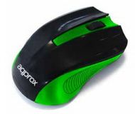 Approx APPWMEGP muis RF Draadloos Optisch 1200 DPI Zwart, Groen