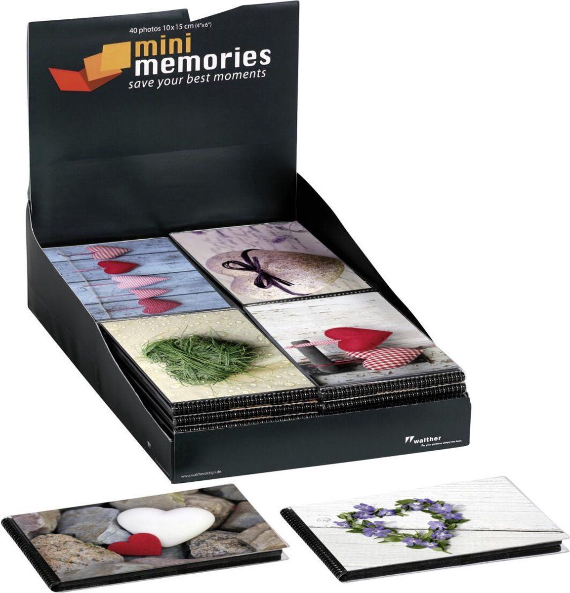 Walther Hearts Mini Memories - Fotoboek - 10x15cm - 40 foto's