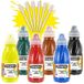 Cléopâtre CLEOPATRE 6 flessen tekeninkt, 250 ml, kleurrijke inkt op waterbasis, alle ondergronden, creatieve vrije tijd voor kinderen en volwassenen