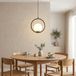 B·LED BARCELONA LED BarcelonaLED Plafondhanglamp met elegante lampenkap van mat glas modern met zwarte houder en E27-fitting voor slaapkamer, woonkamer, eetkamer