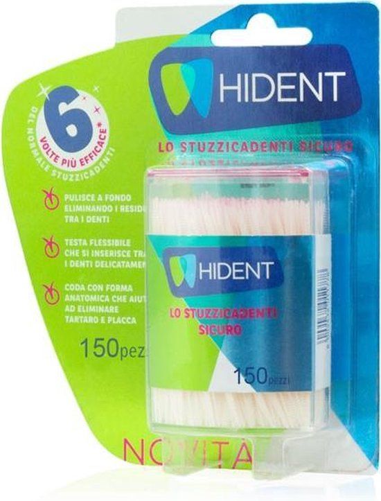 Hident Ergonomic and Safe Toothpicks - 150 Units