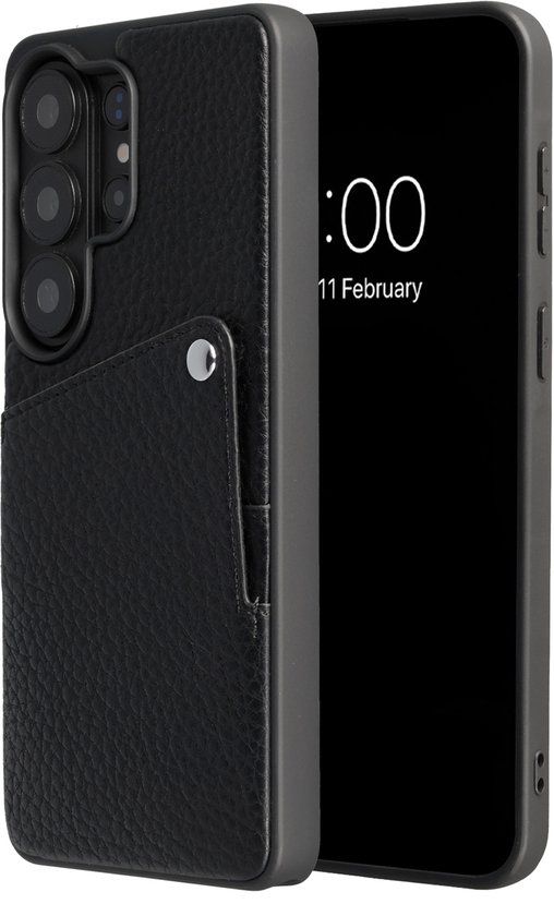 Selencia Hoesje - Geschikt voor Samsung Galaxy S26 Ultra - Backcover met Pashouder - Zwart