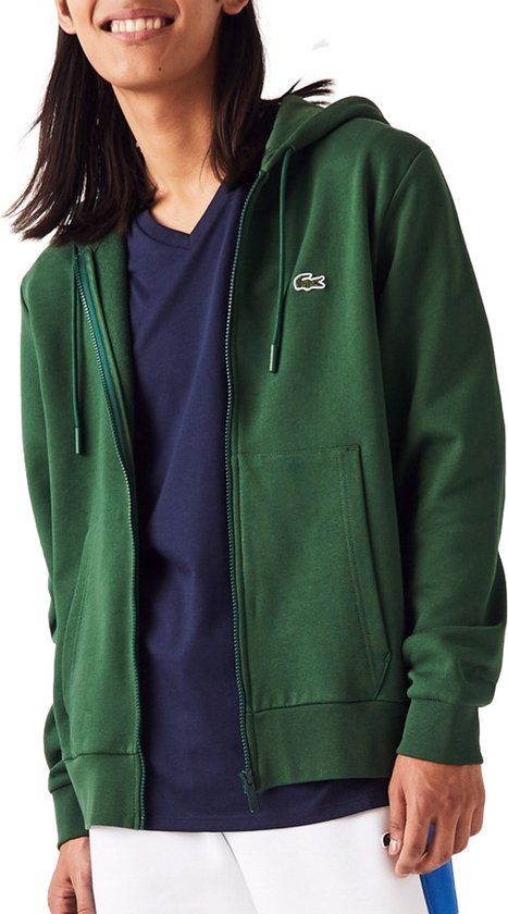 Lacoste Men's Hoodie Sweatshirt - Green - Size XXL