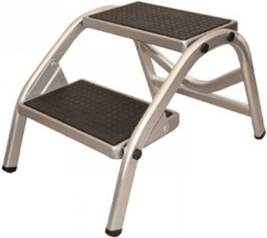 Carasafe Caravan Opstap - Twee Treden - Aluminium - 150Kg Draagvermogen - 38,2cm
