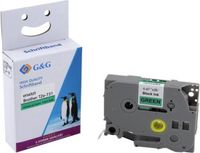 G&G Labeltape BB-B-G-731 Compatibel vervangt Brother TZe-731 Tapekleur: Groen Tekstkleur: Zwart 12 mm 8 m
