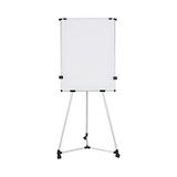 Bi-Office Earth Kyoto Mobiele Flipover Met Papierrol, Niet-magnetisch bordoppervlak, Met Uitschuifbare Zij-Armen, 70 x 100 cm, Aluminium Frame