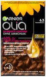 Garnier Olia 6.3 karamelbruin, duurzame haarkleur zonder ammoniak met verzorgende, natuurlijke oliën, volledige grijshaarbedekking, permanente kleuring, 1 stuk