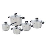 BK Conical Cool Kookpannenset - 5-delig - RVS