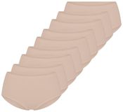 Sloggi Dames high waist panty 9 pack GO Daily Cotton Beige XXL