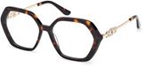 Guess GU50317 Havana Rechthoekig Volledig omrand Acetaat Vrouwen Brilmontuur